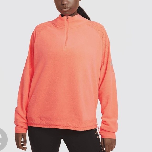 Nike Air Midlayer Women’s Running Top – Bright Mango/Reflective Silver - Picture 1 of 11